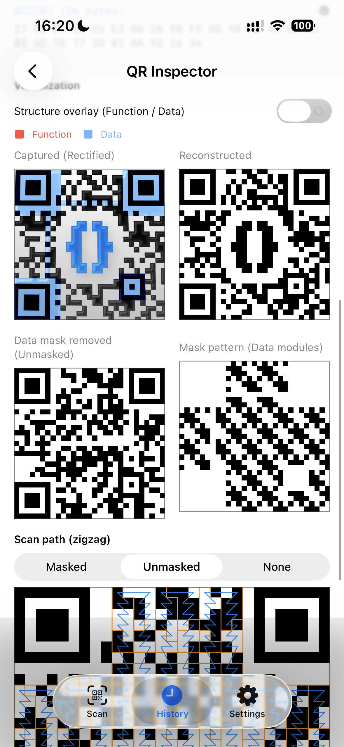 QR Code Inspector - Inspect